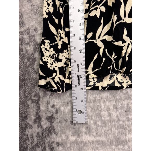 Ba&sh Dress Small Womens Black Floral Shawl Collar Button Down Mini - Picture 7 of 9